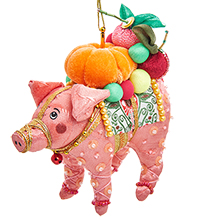 RK-881 Кукла подвесная «Свинка с фруктами»