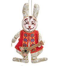 RK-469/1 Кукла подвесная «Кролик с балалайкой»
