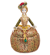RK-731/4 Кукла-шкатулка «Дама в нарядном платье»